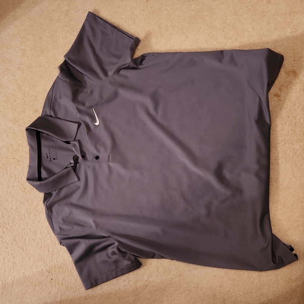 Grey Nike Dry-Fit Polo
